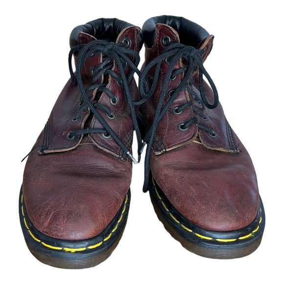 Vintage Doc Martens 6 Eye Oxblood Cherry Red Leather Combat Boots Mens UK 6 - Picture 3 of 7